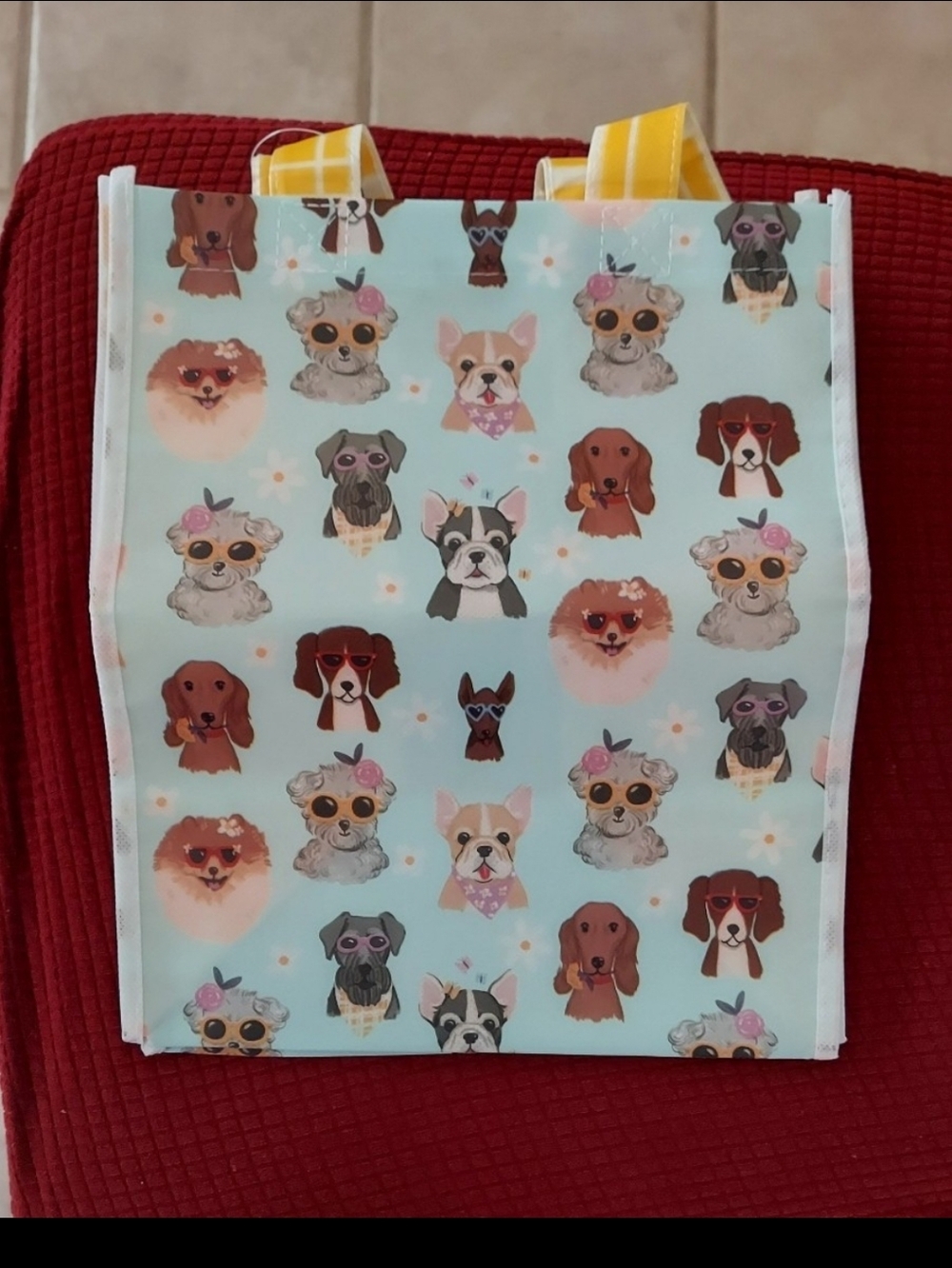 Reusable Adorable Puppy Dog Tote 9.5 x 7.5 Lightweight Waterproof Jo-Ann BNWT SO